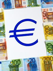 Image showing Money EURO and sign