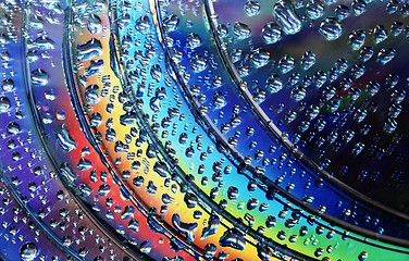 Image showing rainbow colors on discs