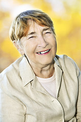 Image showing Elderly woman smiling