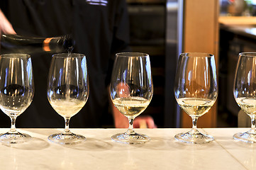 Image showing Wine tasting glasses