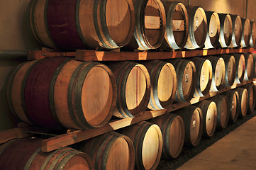 Image showing Wine barrels