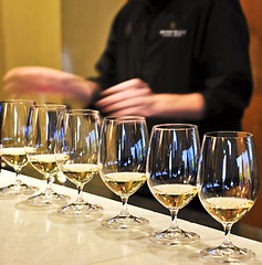 Image showing Wine tasting glasses