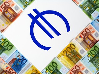 Image showing Money EURO and sign