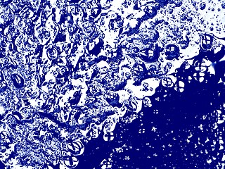 Image showing Blue abstract - water and oil