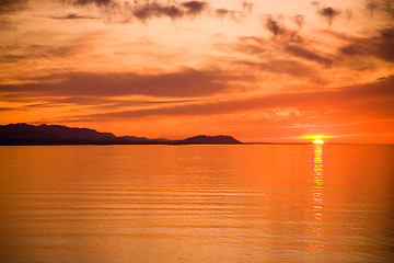 Image showing Strait of Juan de Fuca Sunset