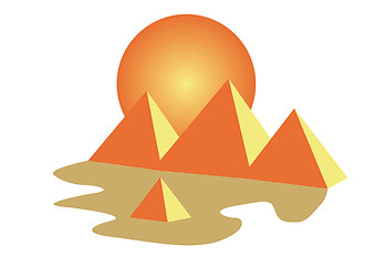 Image showing Egypt pyramids of Giza