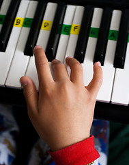 Image showing Playing keyboard