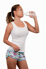 Image showing Woman drinking water