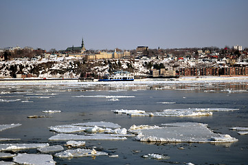 Image showing Ice blocks in river