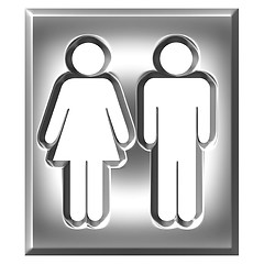 Image showing 3D Silver Unisex Sign