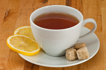 Image showing Tea and lemon 