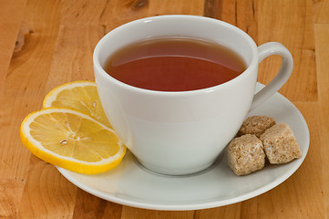 Image showing Tea and lemon 