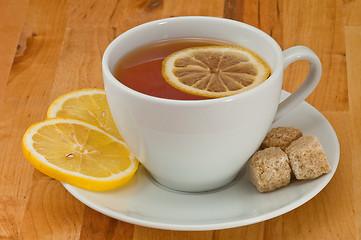 Image showing Tea and lemon 