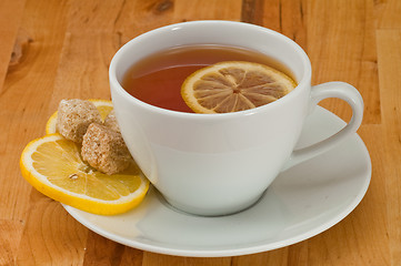 Image showing Tea and lemon 