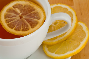 Image showing Tea and lemon 