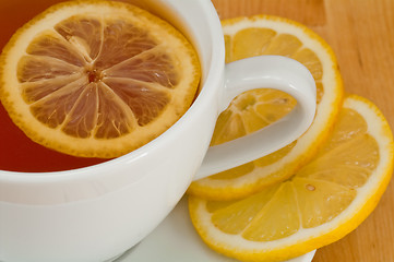 Image showing Tea and lemon 