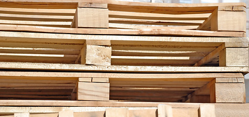 Image showing Cargo wooden pallets