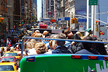 Image showing New York City  crowded street