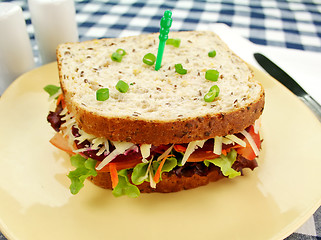 Image showing Jumbo Salad Sandwich