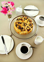 Image showing Chelsea Bun And Coffee