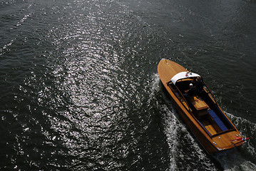 Image showing A veteran wooden boat