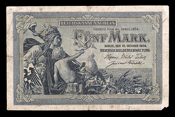 Image showing Bank note of Keiser Germany. 1904. Obverse.
