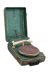 Image showing old portable record-player.