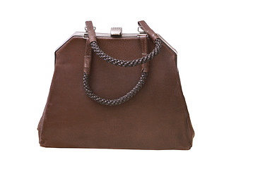 Image showing Brown lady's small bag (pure) of 50s style.