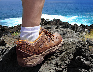 Image showing Hiker foot