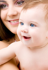 Image showing baby boy in mother hands