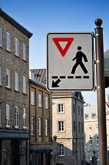 Image showing Pedestrians crossing sign