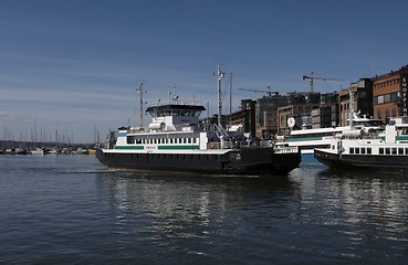 Image showing Ferry in Oslo Harbour