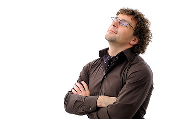 Image showing Happy trendy man , isolated