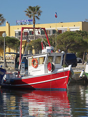 Image showing Red fisher boat