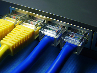 Image showing Network cable & hub.