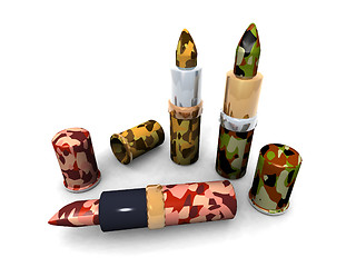 Image showing camouflage lipsticks