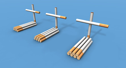 Image showing cigarette graves