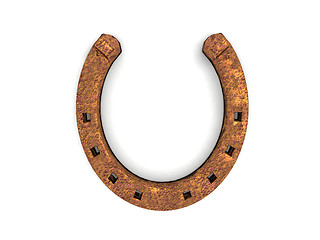 Image showing rusty horse shoe