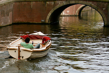 Image showing Boat in the Canal