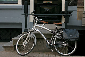 Image showing Bike with two saddles in Amsterdam