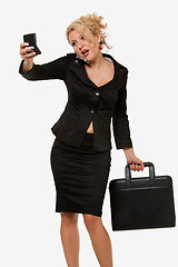 Image showing Busy woman