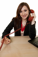 Image showing Secretary on the phone