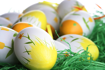 Image showing Painted easter eggs 