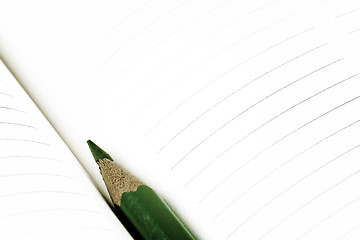 Image showing Pencil and agenda