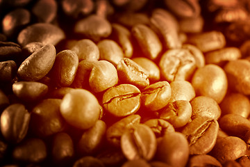 Image showing Fragrant fried coffee beans 