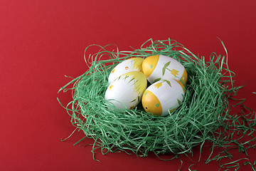 Image showing Painted easter eggs 