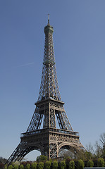 Image showing Tower Eiffel in blue sky