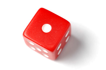 Image showing Red Die - One at top