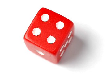 Image showing Red Die - Four at top