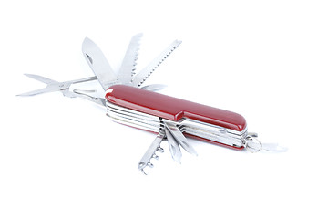 Image showing marketing red swiss army pocket knife tool